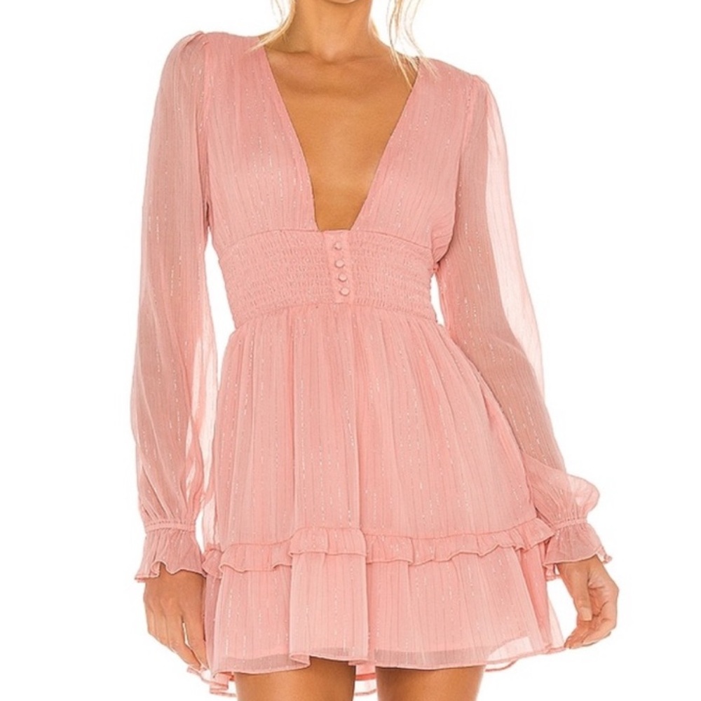 Lovers + Friends Blush Long Sleeve Dress